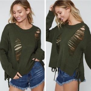 LAST ONE IN SMALL MAKE A OFFER Distressed Sweater